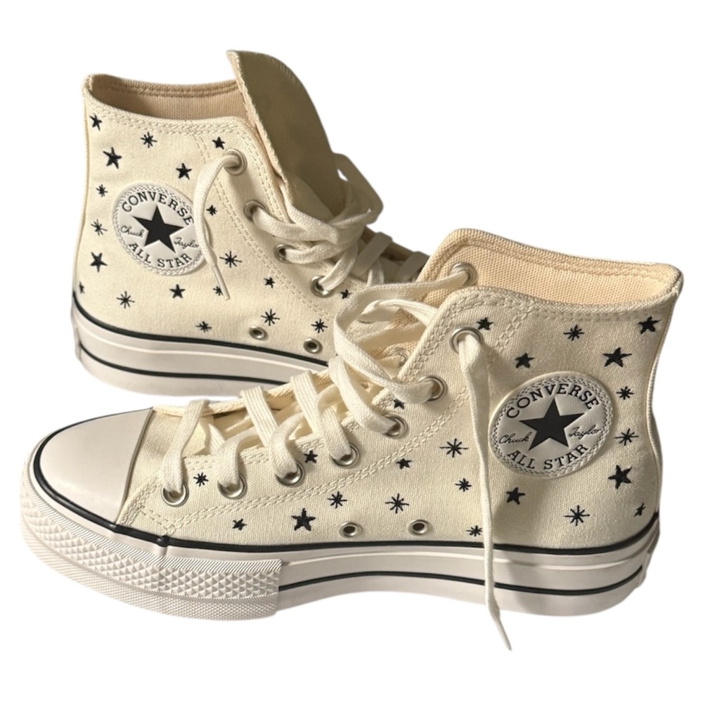 Converse Chuck Taylor All Star Lift Crystal Energy Egret High Top  size 7